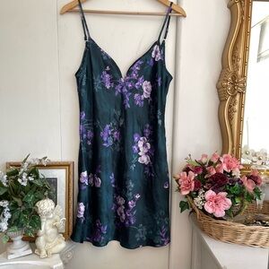 Green Floral Slip Dress